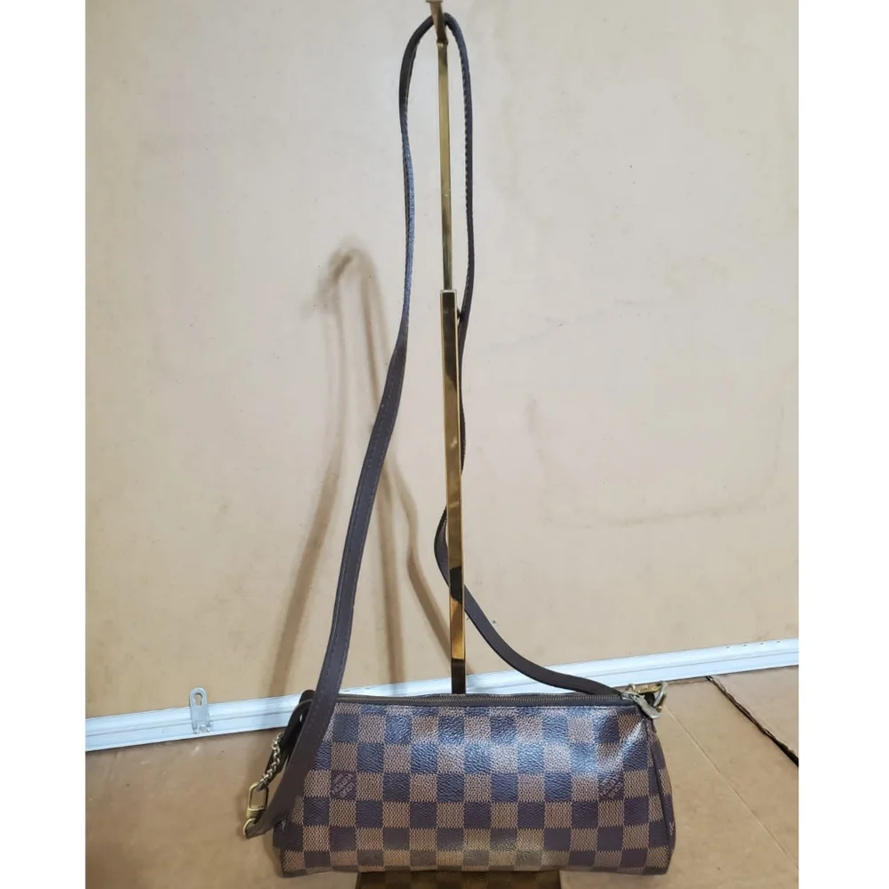 LOUIS VUITTON Damier Ebene Eva Clutch/Crossbody Bag